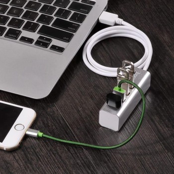HOCO USB HUB 2.0, 4 PORT, ΚΑΙ ΦΟΡΤΙΣΗ, HB1, ΑΣΗΜΙ