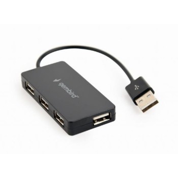 GEMBIRD USB HUB 2.0, 4 PORT, ΜΑΥΡΟ