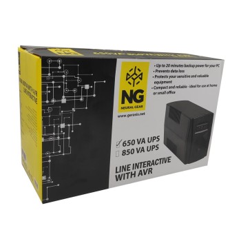 NG UPS 650VA/390W ΜΕ AVR, LINE INTERACTIVE, 2 SCHUKO, 1x 12v7A USB ΘΥΡΑ & RJ11-RJ45