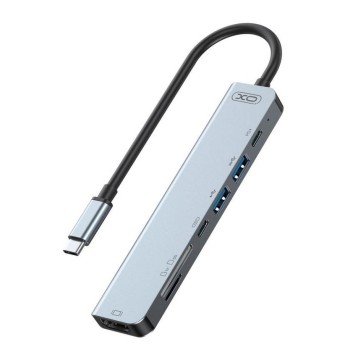XO HUB008 7 in 1 USB-C Docking Station με HDMI 4K + PD