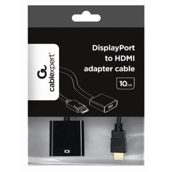 CABLEXPERT ΑΝΤΑΠΤΟΡΑΣ DISPLAYPORT TO HDMI, ΜΑΥΡΟ
