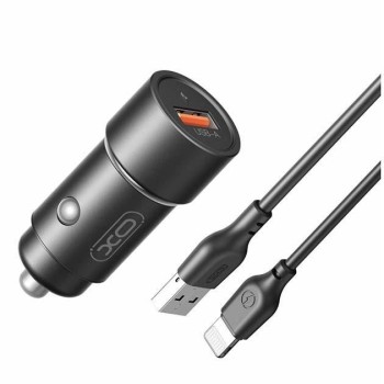 XO CC54 ΦΟΡΤΙΣΤΗΣ ΑΥΤΟΚΙΝΗΤΟΥ USB QC3.0 18W, 1 ΘΥΡΑ ΜΕ ΚΑΛΩΔΙΟ LIGHTNING