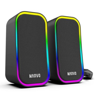 MARVO SG285 HXEIA ME LED ΦΩΤΙΣΜΟ, 2x3w ΜΑΥΡΟ