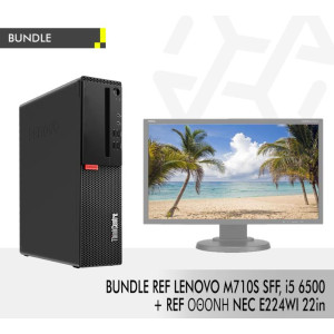 BUNDLE REF LENOVO M710S SFF, i5 6500 + REF ΟΘΟΝΗ NEC E224WI 22in