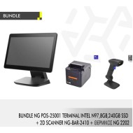 BUNDLE NG POS-25001 TERMINAL INTEL N97,8GB,240GB SSD + 2D SCANNER NG-BAR-2410 + ΘΕΡΜΙΚΟΣ NG 2202