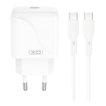 XO L141 ΦΟΡΤΙΣΤΗΣ 20W, 1 ΘΥΡΑ TYPE-C ΜΕ ΚΑΛΩΔΙΟ PD ΣΕ TYPE-C, ΛΕΥΚΟΣ