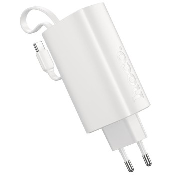 HOCO J148 HANDY PD20W POWER BANK ΤΟΙΧΟΥ, ΜΕ ΚΑΛΩΔΙΟ TYPE-C, 5.000MAH, ΛΕΥΚΟ