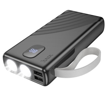 HOCO J129A NATURE POWERBANK, ΜΕ ΦΑΚΟ, 20.000MAH, ΜΑΥΡΟ