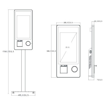 NG KIOSK, 21.5in, i5 10th, 8GB, SSD 240GB, 80mm PRINTER, 2D SCANNER, ΕΠΙΔΑΠΕΔΙΟ