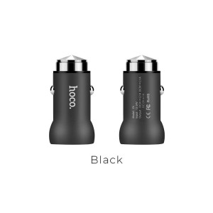 HOCO Z4 SINGLE PORT USB CAR CHARGER, QUICK CHARGE 2.0, ΜΑΥΡΟ