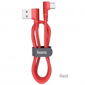 HOCO U83 PUISSANT SILICONE CHARGING CABLE FOR TYPE-C, ΚΟΚΚΙΝΟ