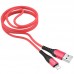 HOCO U80 COOL SILICONE CHARGING CABLE FOR LIGHTNING, ΚΟΚΚΙΝΟ