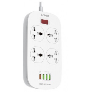 LDNIO ΠΟΛΥΜΠΡΙΖΟ SC4407Q, 4 USB, 4 SOCKET UNIVERSAL EU/US/UK