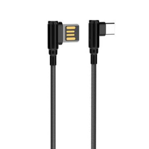 LDNIO ΚΑΛΩΔΙΟ ΦΟΡΤΙΣΗΣ LC421Μ ΓΩΝΙΑΚΟ ΒΙΣΜΑ MICRO USB, ΓΚΡΙ