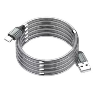 LDNIO ΚΑΛΩΔΙΟ ΦΟΡΤΙΣΗΣ LS491 ΜΕ ΜΑΓΝΗΤΕΣ, MICRO USB, ΓΚΡΙ