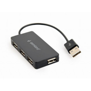 GEMBIRD USB HUB 2.0, 4 PORT, ΜΑΥΡΟ