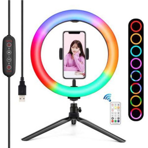 XO BGD007/MJ26 RGB LED soft ring light 10 inch