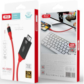 XO GB006 ΚΑΛΩΔΙΟ LIGHTING TO HDMI+USB 2K 60HZ, 2M