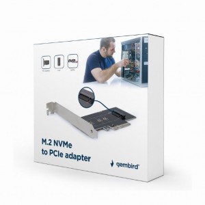 GEMBIRD M.2 SSD ADAPTER PCI-E WITH EXTRA LOW PROFILE BRACKET