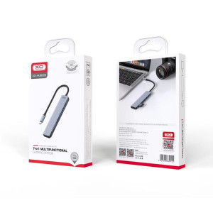 XO HUB008 HUB 7 σε 1 (2x TYPE-C, 2x USB3, CARD READER, HDMI)