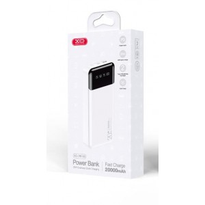 XO PR192 POWERBANK PD20W, QC 18E, 20000 mAh, ΜΕ ΟΘΟΝΗ, ΛΕΥΚΟ