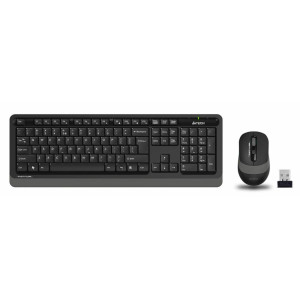 A4TECH ΑΣΥΡΜΑΤΟ SET FG10110 ΠΛΗΚΤΡΟΛΟΓΙΟ - ΠΟΝΤΙΚΙ F1010, ΜΑΥΡΟ/ΓΚΡΙ