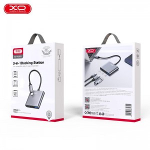 XO HUB011 3 in 1 TYPE-C ΣΕ HDMI, TYPE-C, USB 3.0