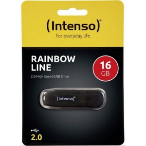 INTENSO USB FLASH 2.0 16GB RAINBOW LINE BLACK
