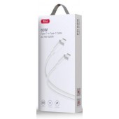 XO NB-Q250B PD 60W TYPE-C ΣΕ TYPE-C PVC SHINY COLORFUL FAST CHARGING CABLE ΛΕΥΚΟ