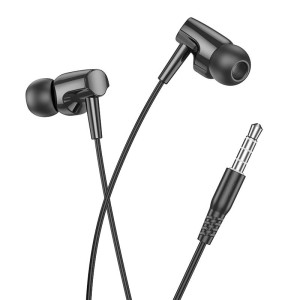 HOCO M112 ΑΚΟΥΣΤΙΚΑ HANDSFREE STORY 3,5mm, ΜΑΥΡΟ