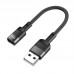 HOCO U107 ΑΝΤΑΠΤΟΡΑΣ USB (ΑΡΣ) ΣΕ TYPE-C (ΘΥΛ)(L=0.1M), ΜΑΥΡΟ