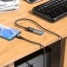 HOCO U107 ΚΑΛΩΔΙΟ ΕΠΕΚΤΑΣΗΣ TYPE-C MALE ΣΕ USB FEMALE USB3.0, 1,2m, ΜΑΥΡΟ