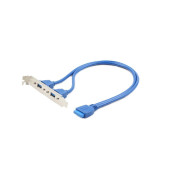 CABLEXPERT DUAL USB 3.0 RECEPTACLE ON BRACKET