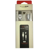 NG ΜΑΓΝΗΤΙΚΟ ΚΑΛΩΔΙΟ DATA+CHARGE 2 ΣΕ 1, MICRO USB+LIGHTNING