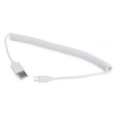 CABLEXPERT ΚΑΛΩΔΙΟ MICRO USB SPIRAL , 1.8m WHITE