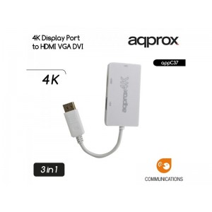 APPROX ΑΝΤΑΠΤΟΡΑΣ DISPLAY PORT to HDMI/VGA/DVI 4K